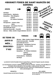 L’Oficina Jove  de Banyoles amb col·laboració amb el Consell Comarcal ofereix el servei de bus nit per els dissabte 27 d’octubre i 3 de novembre a Fires de Girona. 